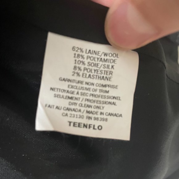 Teenflo Striped Black suit jacket with forest lining - Picture 4 of 4